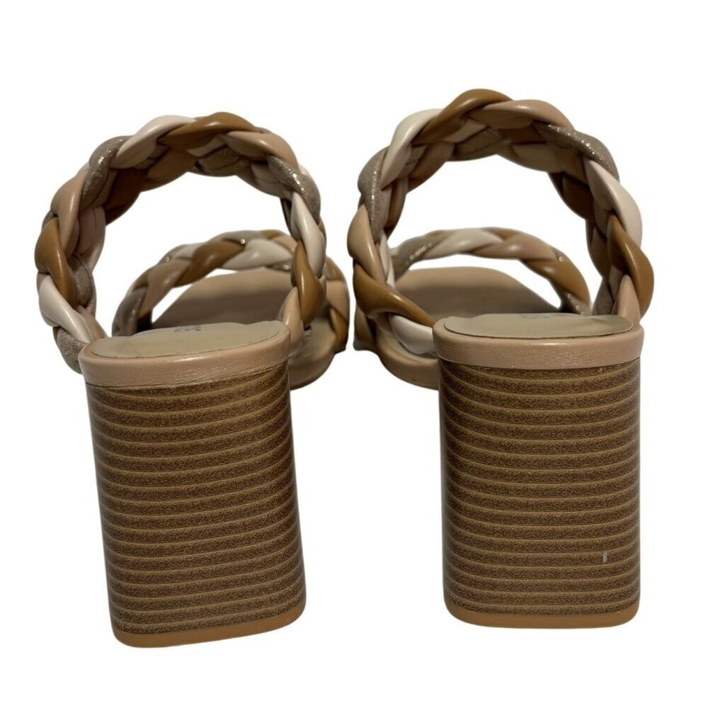 SODA / Buggy-S / Braided / Block Heel / Sandals With Square / Toe & Multi-Tone / - Picture 6 of 10